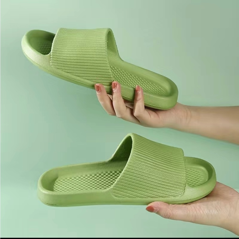 Men's Casual Summer Slippers Platform, Soft Indoor Home Slides Non-Slip Sandals